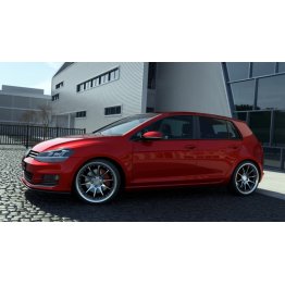 Накладка сплиттер на передний бампер на Volkswagen Golf VII